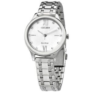 FX04082B NWT Citizen Fashion Ladies Eco-Drive Steel Authentic Watch